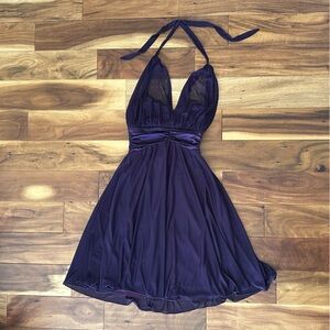 DB Studio Deep Purple Halter Dress size Medium